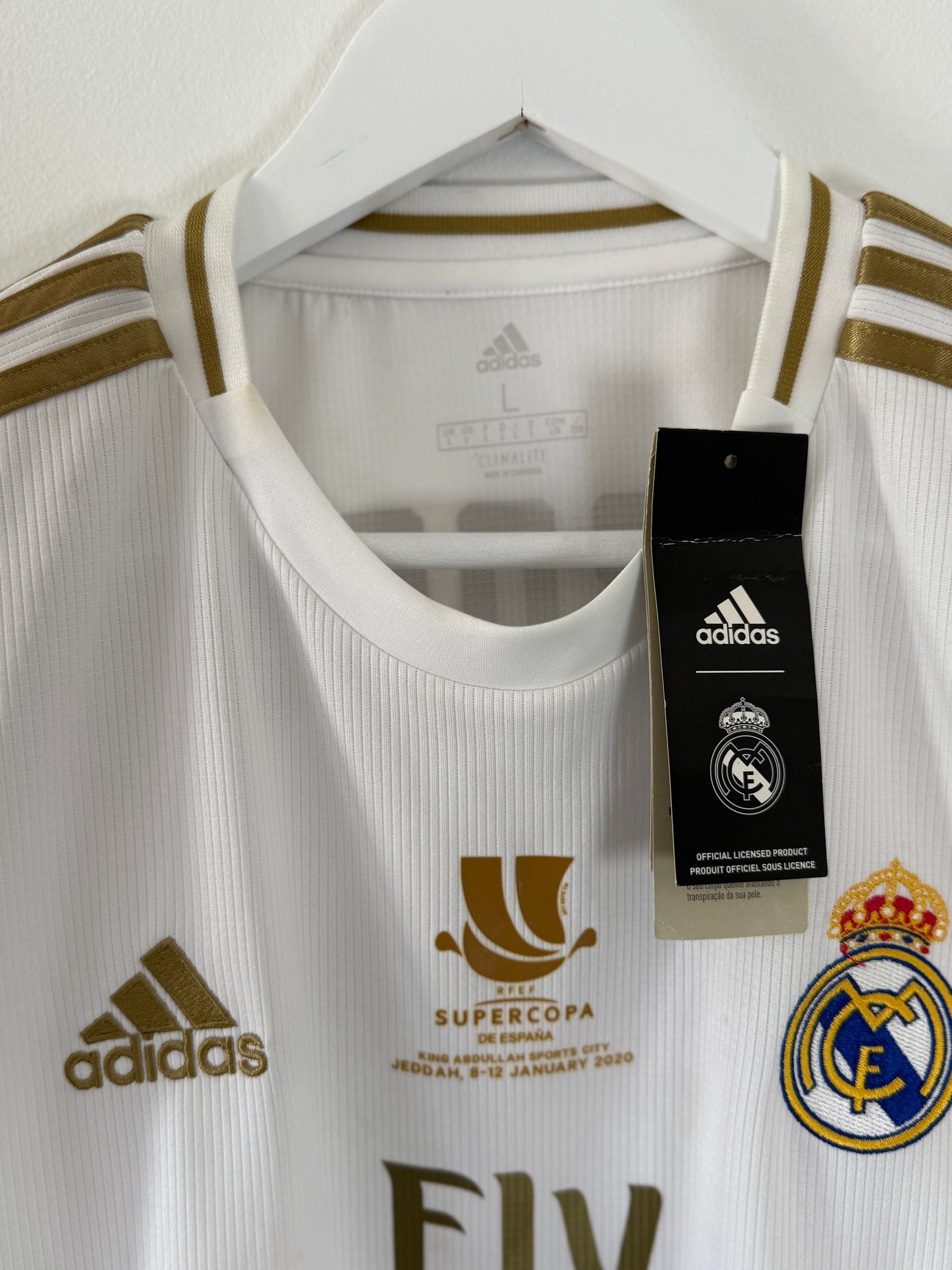 2019/20 Real Madrid Home #8 Kroos Supercopa de Espana (L, BNWT)