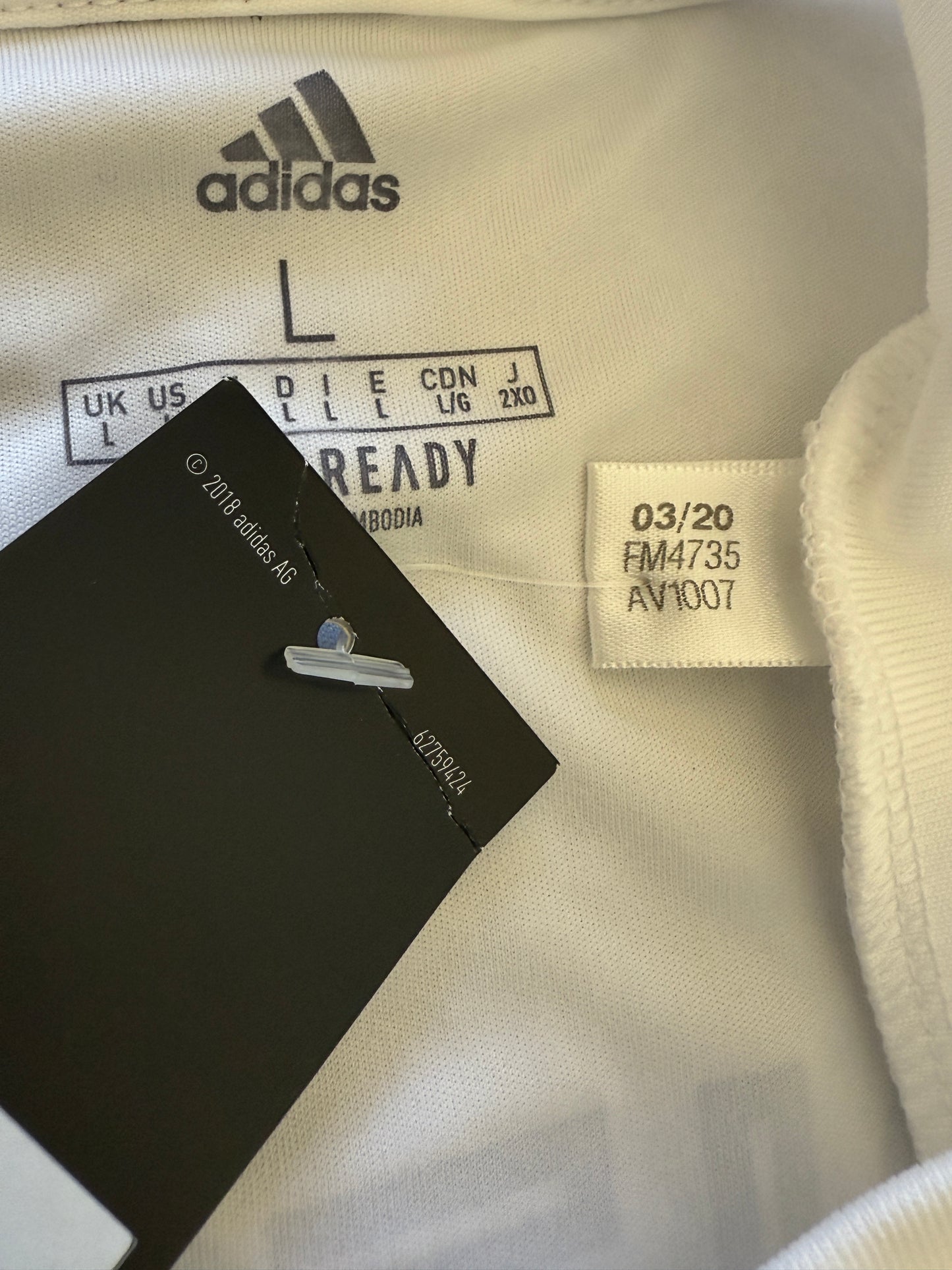 2020/21 Real Madrid Home #9 Benzema (L, BNWT)