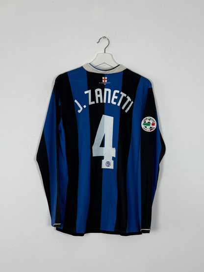 2006/07 Inter Milan Home L/S Zanetti #4 (M/L)