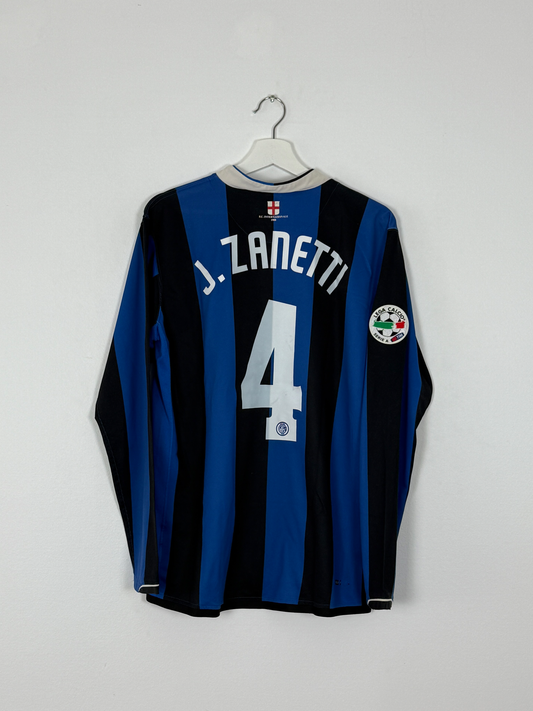 2006/07 Inter Milan Home L/S Zanetti #4 (M/L)