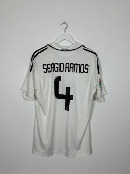 2008/09 Real Madrid Home #4 Sergio Ramos (L)