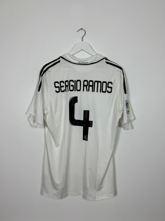 2008/09 Real Madrid Home #4 Sergio Ramos (L)
