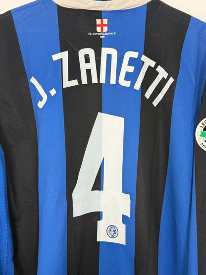 2006/07 Inter Milan Home L/S Zanetti #4 (M/L)