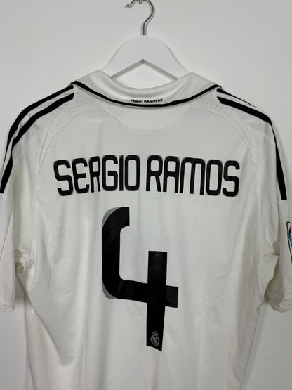 2008/09 Real Madrid Home #4 Sergio Ramos (L)