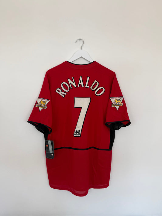 2003/04 Manchester United Home #7 Ronaldo (L, BNWT)